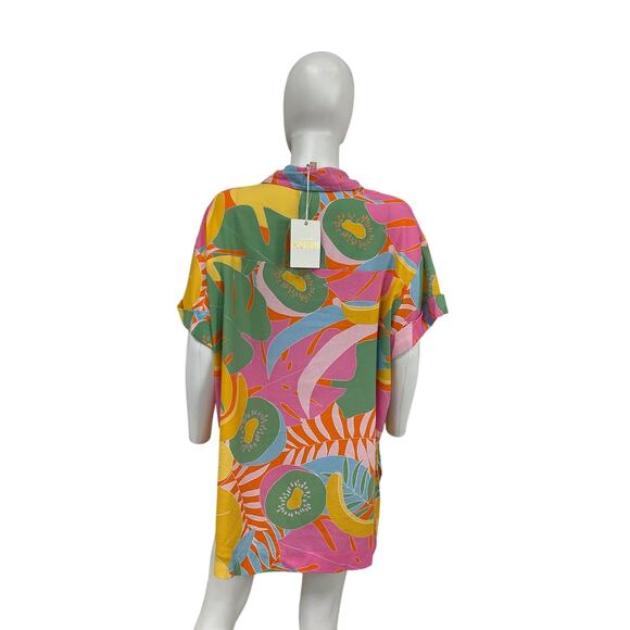 Show Me Your Mumu 'Parker' Green Cotton Button Down Shirt Size M - NWT - Picture 3 of 5